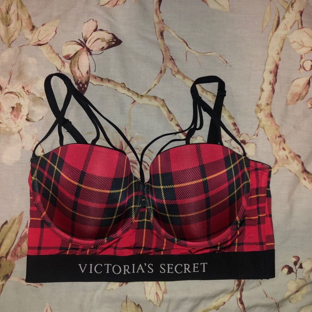 VS X Balmain Plaid Bra